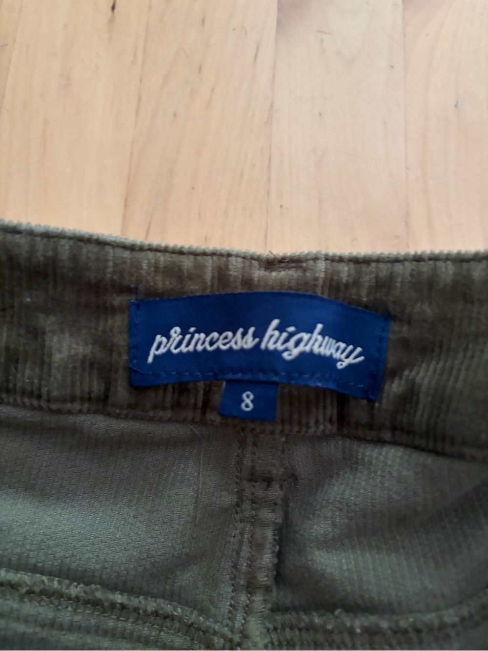 Princess Highway Olive Green Corduroy Pants - Picture 3 of 3